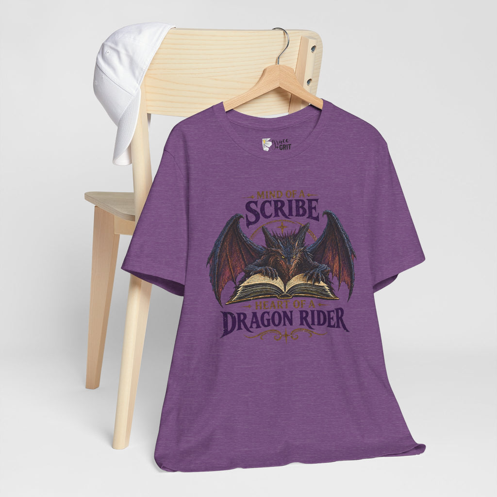 Scribe Dragon Rider T-Shirt — "Mind of a Scribe, Heart of a Dragon Rider" Fantasy Tee
