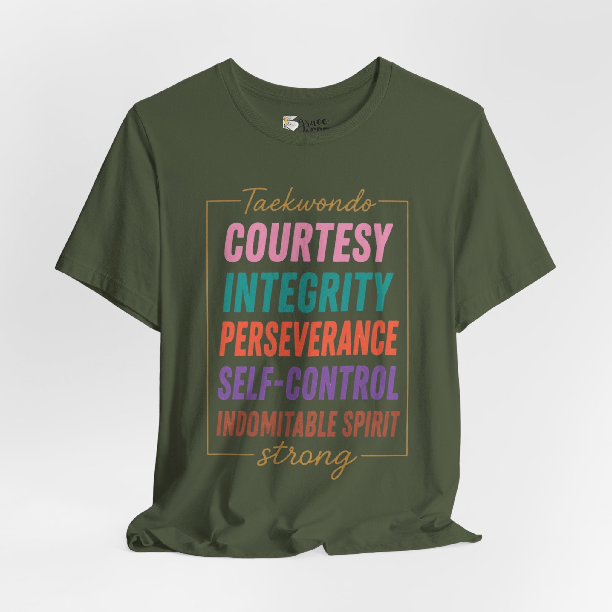Taekwondo Values COURTESY INTEGRITY PERSEVERANCE tee | Martial Arts Principles T-Shirt