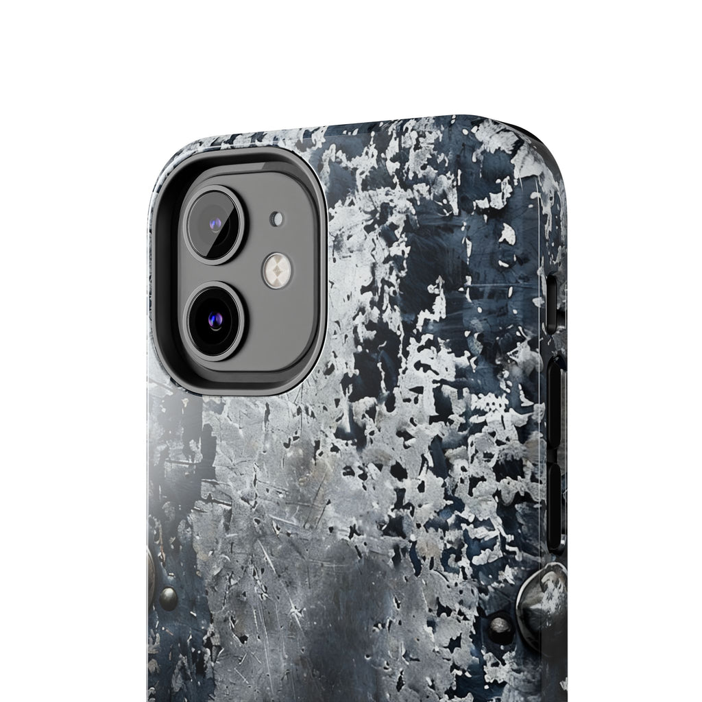 Rugged Distressed Metal Phone Case — Industrial Grunge iPhone Cover