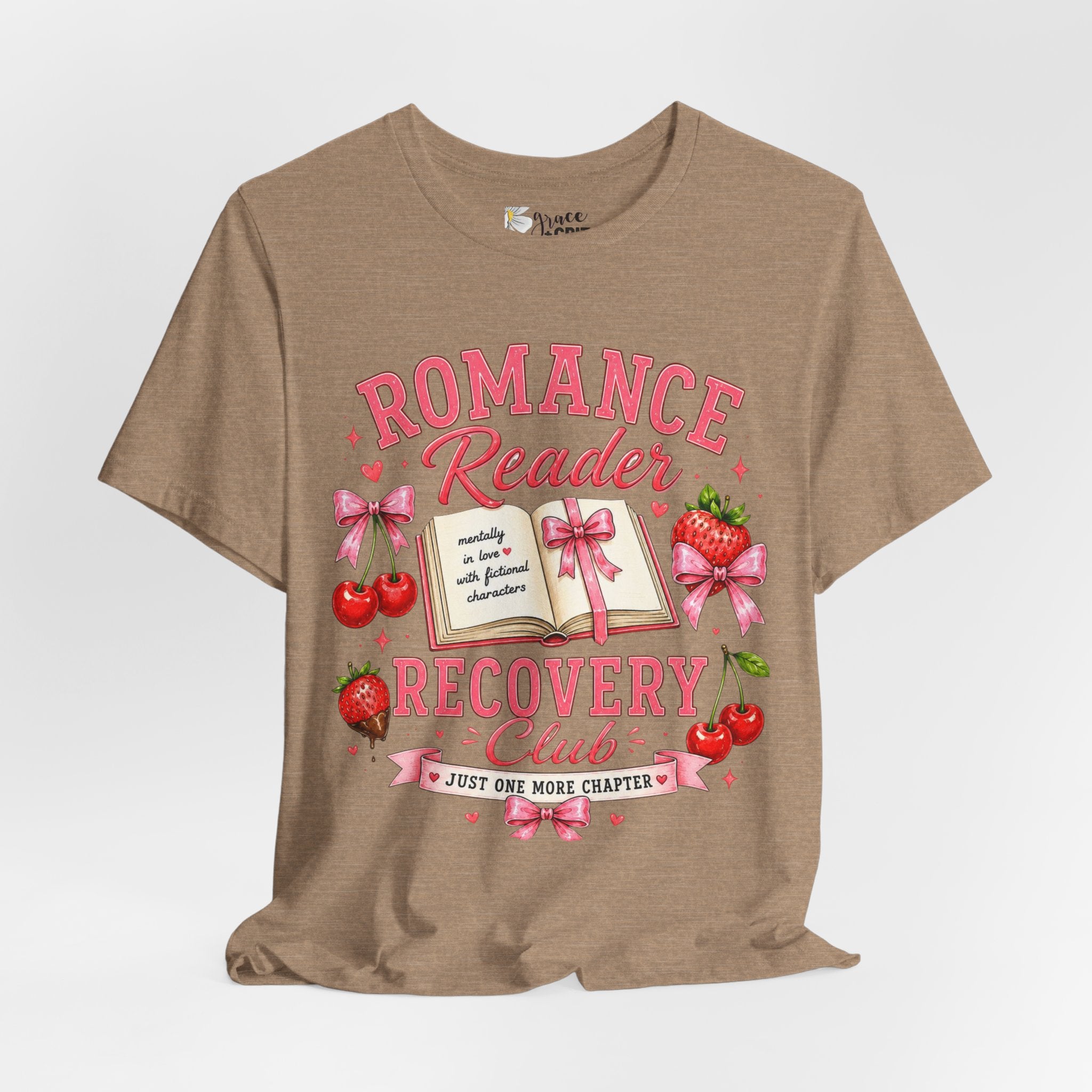 Romance Reader Recovery Club Tee — “Just One More Chapter” Graphic Shirt