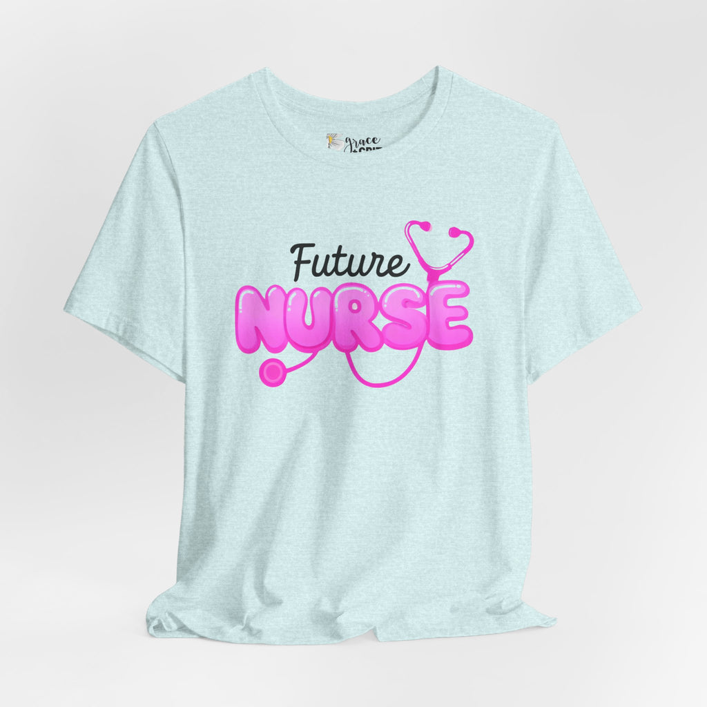 Future Nurse T-Shirt – Pink Stethoscope Nursing Student Tee