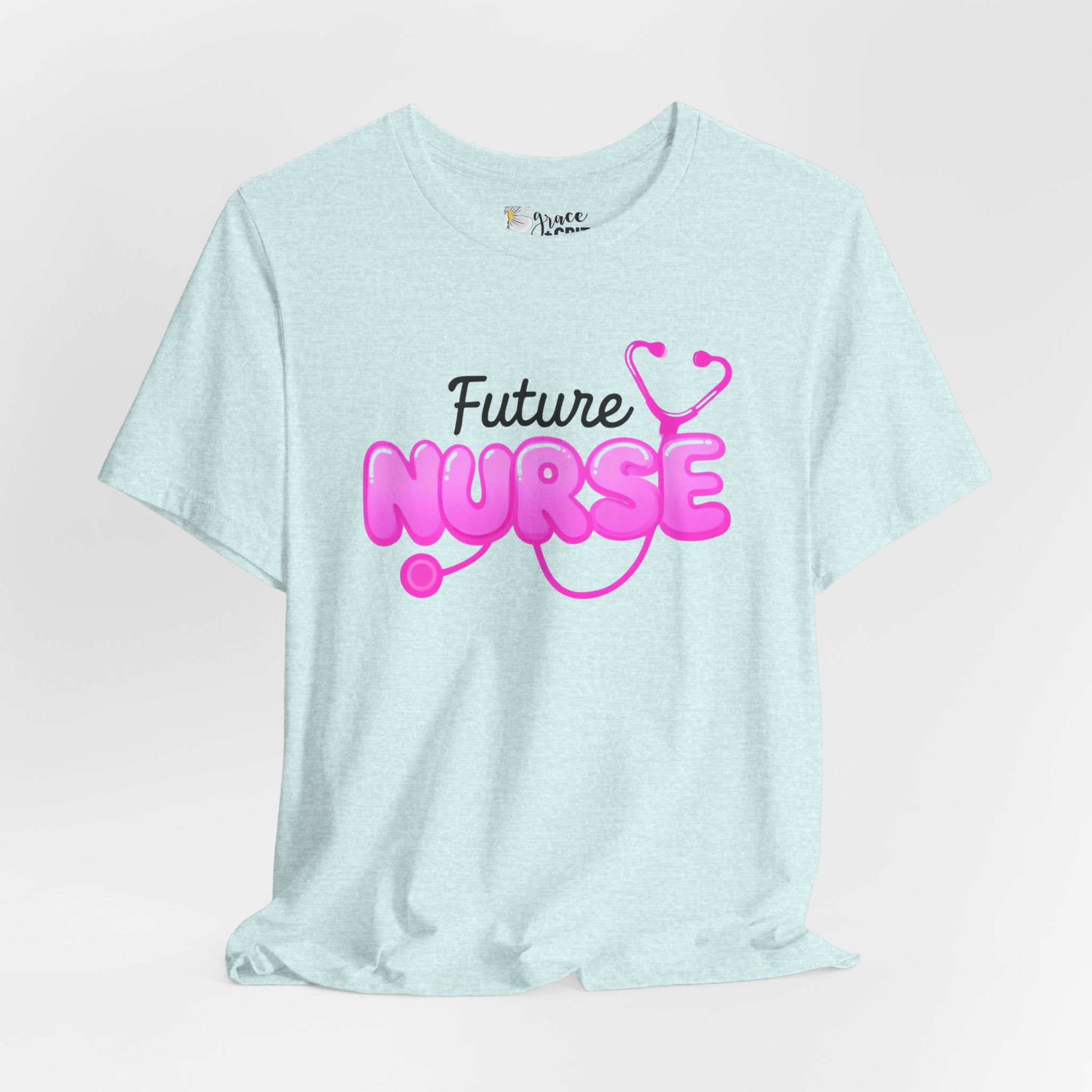 Future Nurse T-Shirt – Pink Stethoscope Nursing Student Tee
