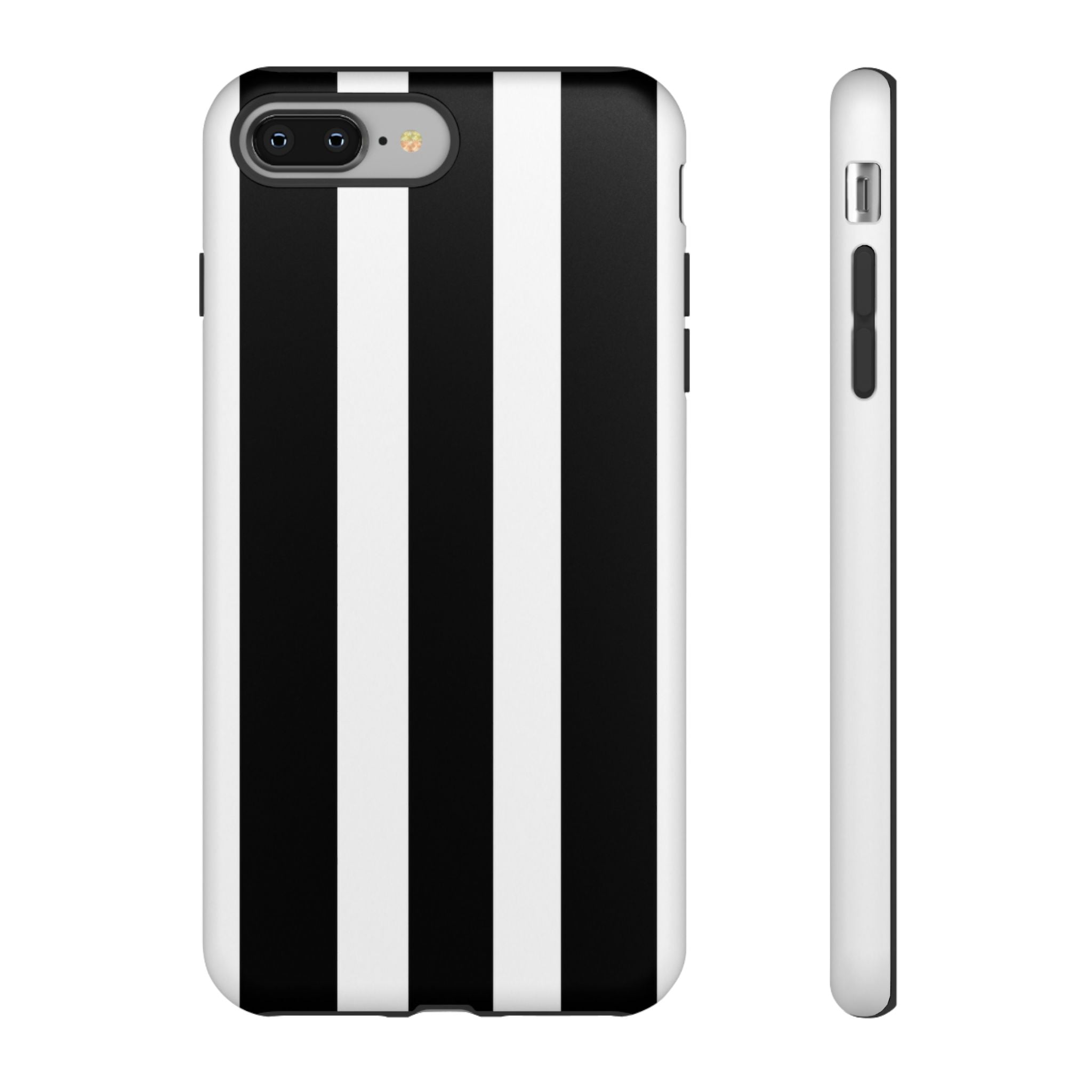 Black & White Vertical Stripe Phone Case — Tough Protective iPhone Cover
