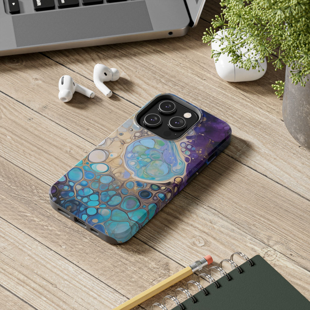 Abstract Ocean Bubble Tough Phone Case