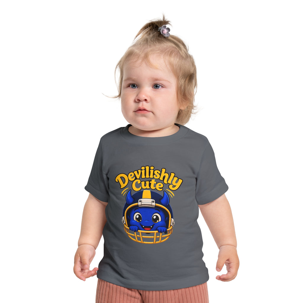 Devilishly Cute Baby T-Shirt — Football Helmet Monster Infant Tee