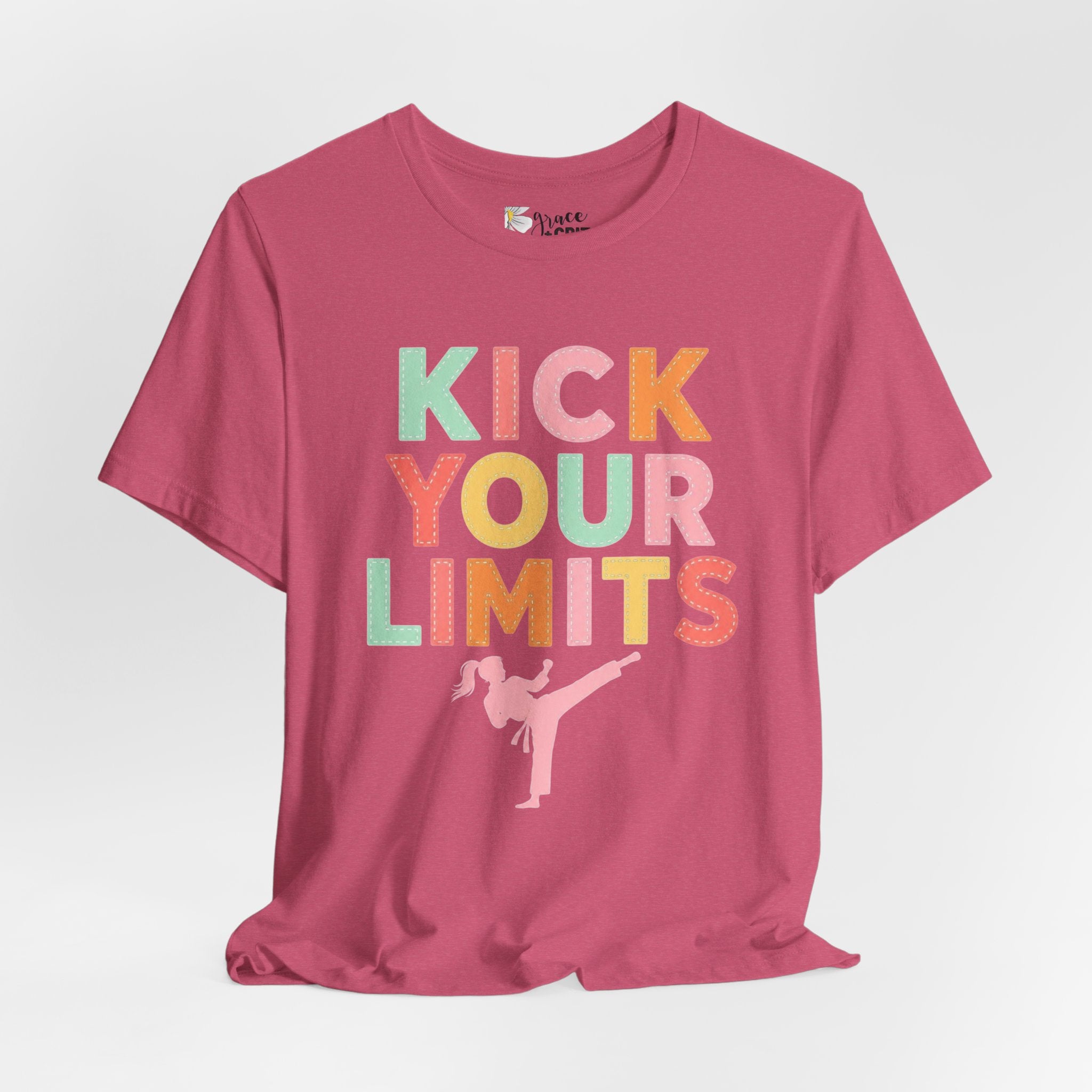Kick Your Limits T-Shirt | Motivational Martial Arts Graphic Tee