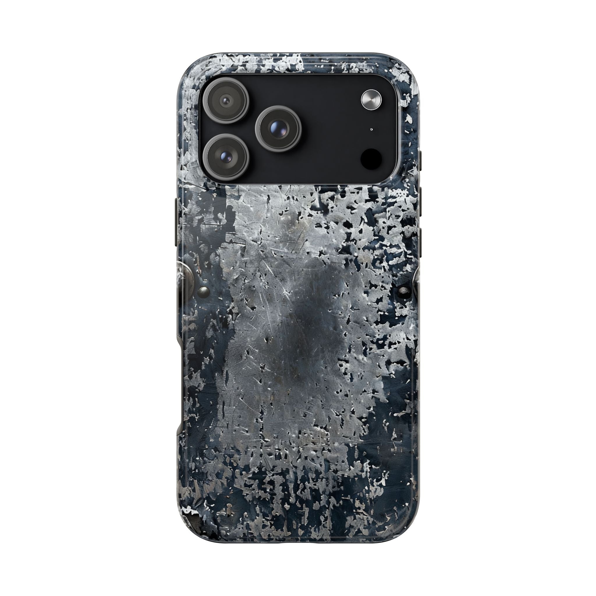 Rugged Distressed Metal Phone Case — Industrial Grunge iPhone Cover
