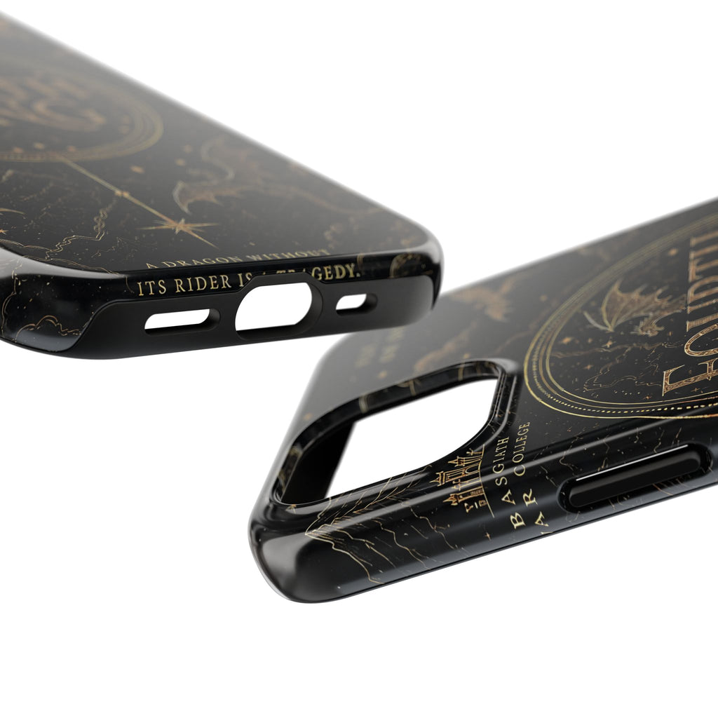 Fourth Wing Tough Phone Case — Dark Fantasy Dragon Design, 'Fly or Die' Quote