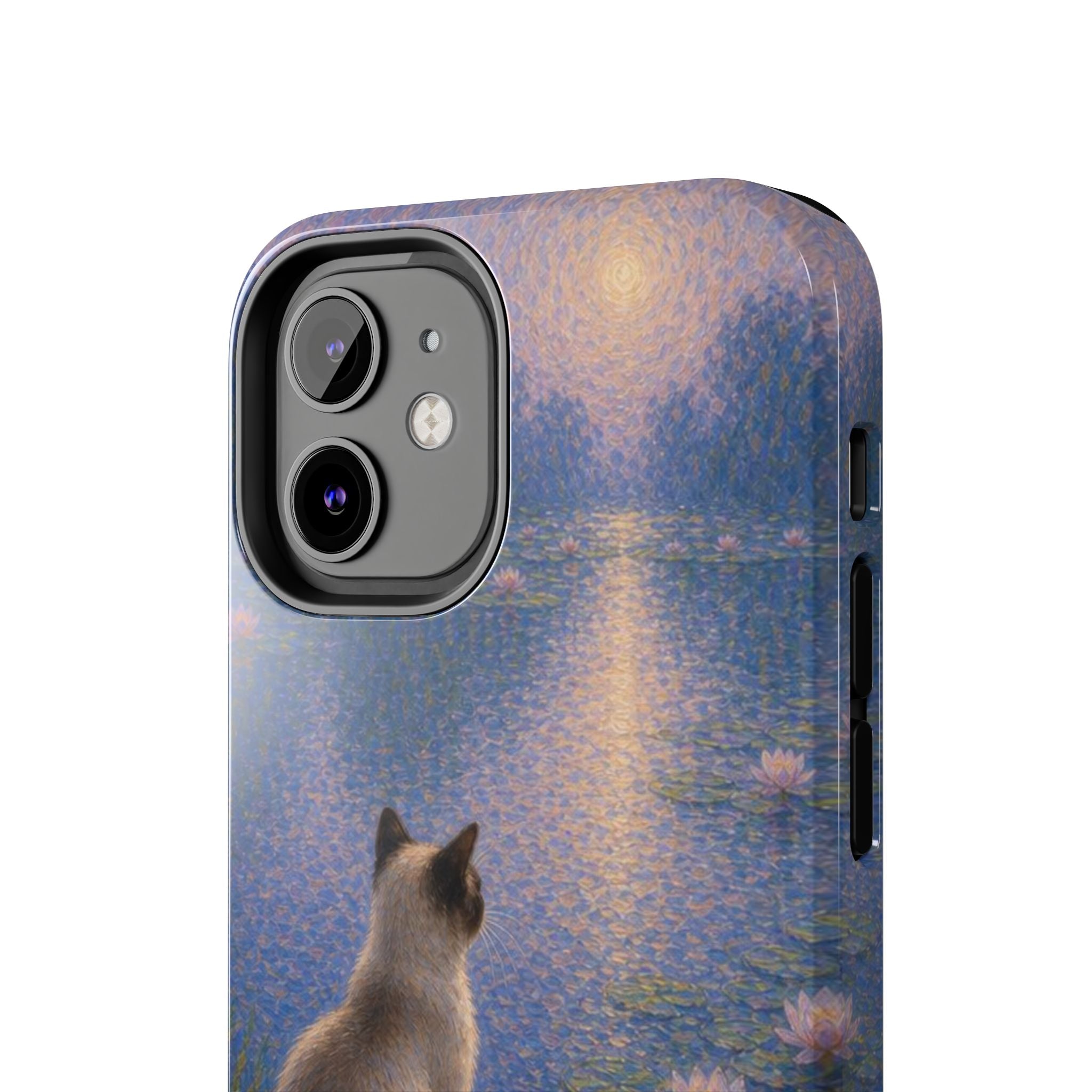 Siamese Cat by Moonlight Tough Phone Case – Waterlily Dream Protective Cover