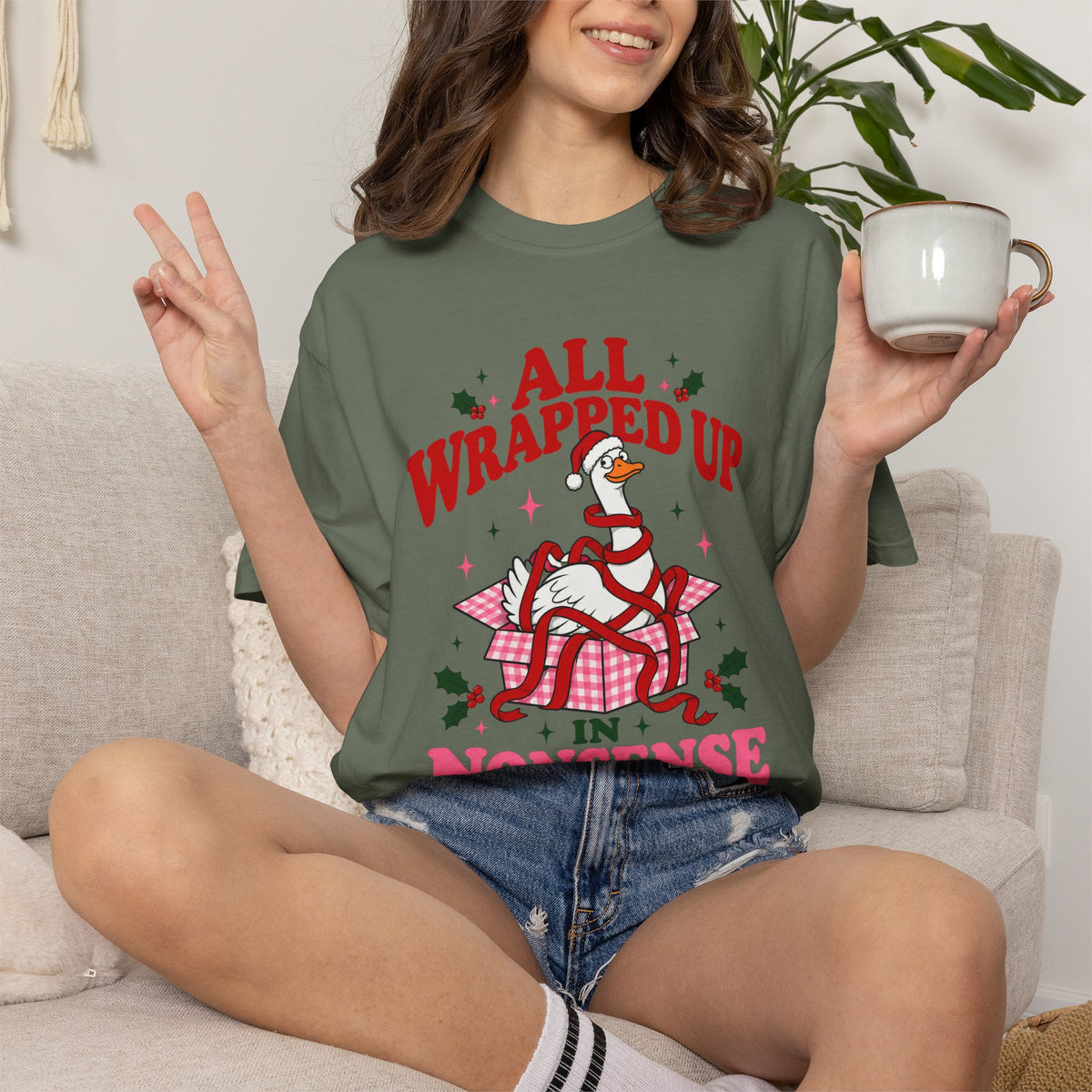All Wrapped Up in Nonsense Christmas T-Shirt