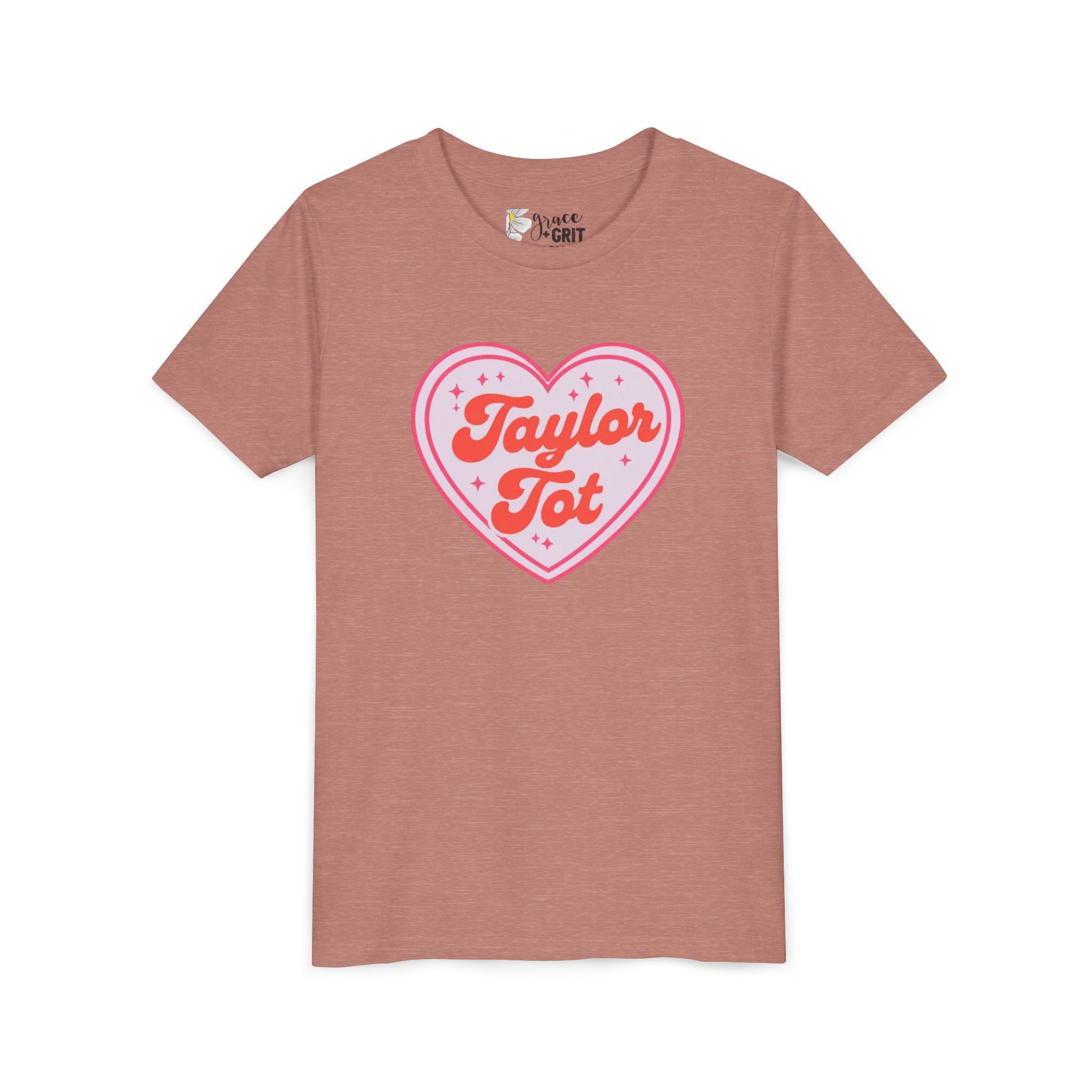Youth Tee — "Taylor Tot" Pink Heart Kids Shirt