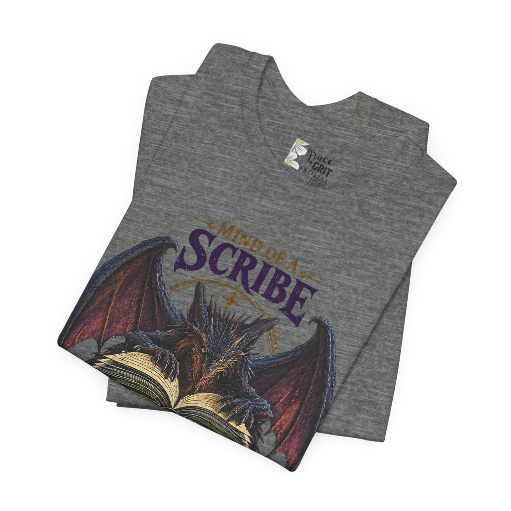 Scribe Dragon Rider T-Shirt — "Mind of a Scribe, Heart of a Dragon Rider" Fantasy Tee
