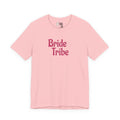 Embroidered Bride Tribe T‑Shirt — Pink Bachelorette Party Tee