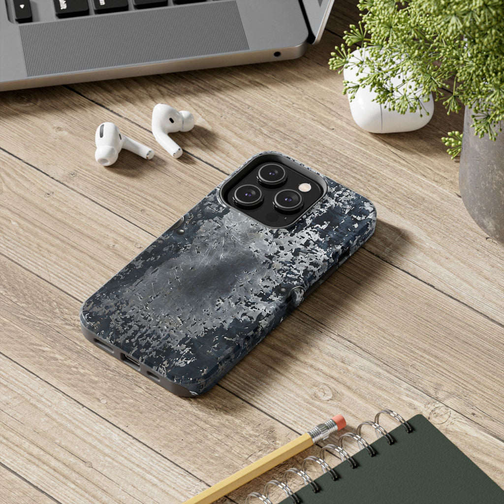 Rugged Distressed Metal Phone Case — Industrial Grunge iPhone Cover