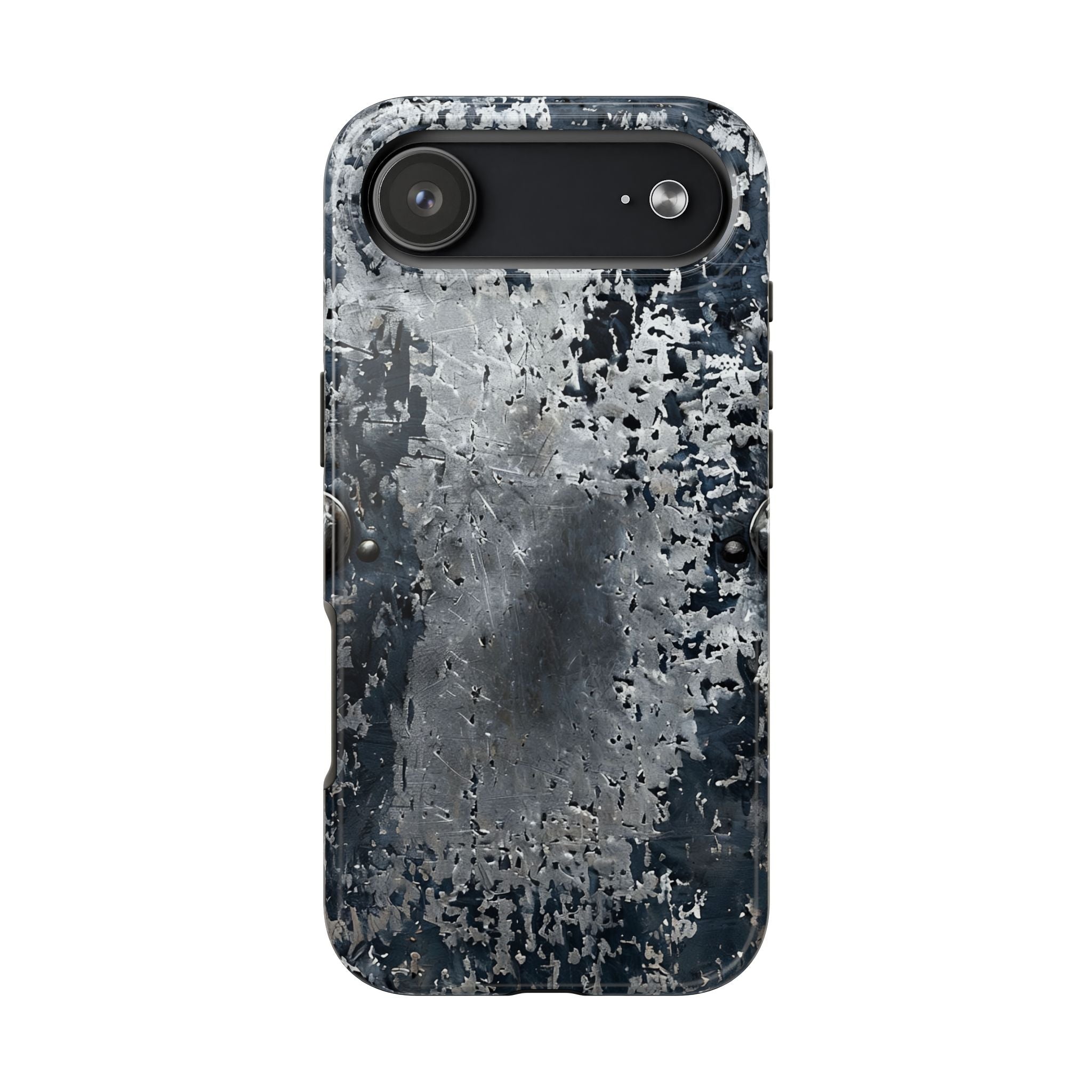 Rugged Distressed Metal Phone Case — Industrial Grunge iPhone Cover