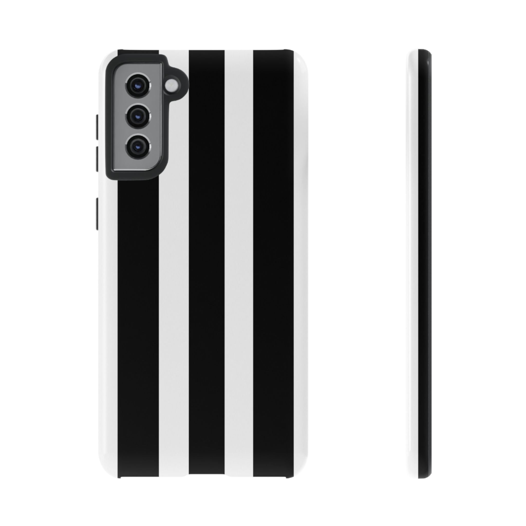 Black & White Vertical Stripe Phone Case — Tough Protective iPhone Cover