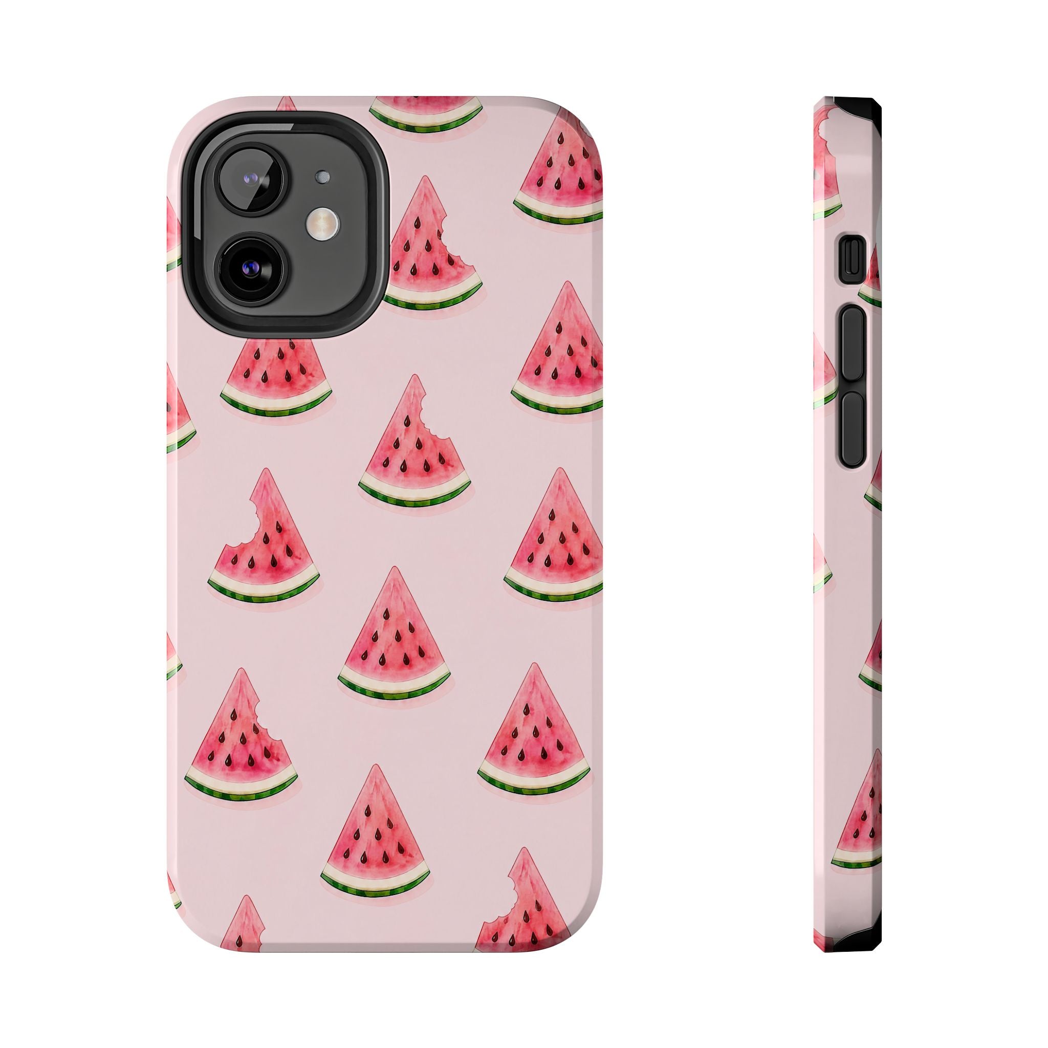 Watermelon Slice Tough Phone Case — Pink Fruit Pattern, Summer Phone Cover