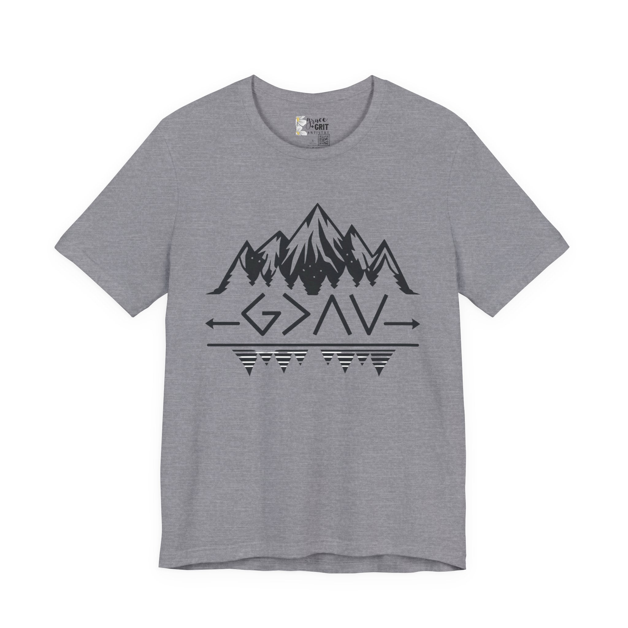 Mountain Camp Tee – Geometric Adventure Graphic T-Shirt
