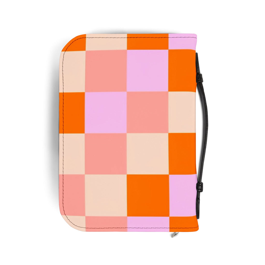Pastel Checkerboard Bible Cover – Colorful Christian Scripture Case