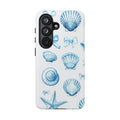 Seaside Shells Phone Case — Blue Nautical Shell & Starfish Pattern