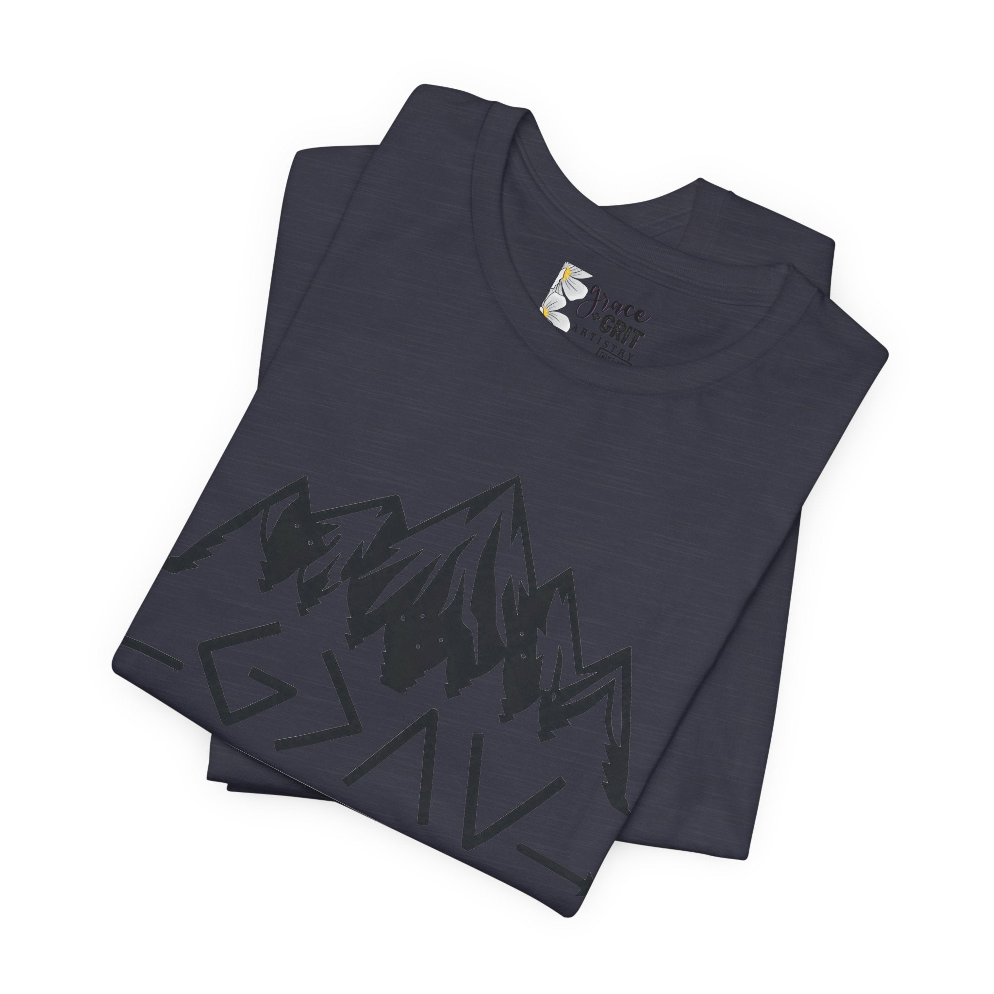 Mountain Camp Tee – Geometric Adventure Graphic T-Shirt