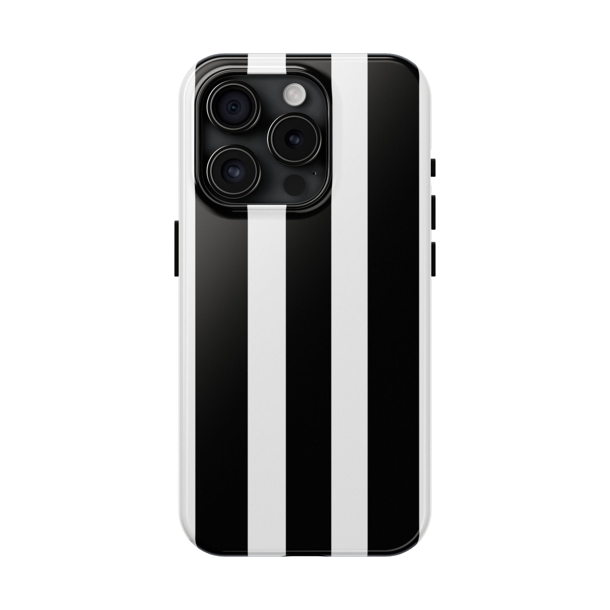 Black & White Bold Stripe Phone Case — Tough Protective Cover