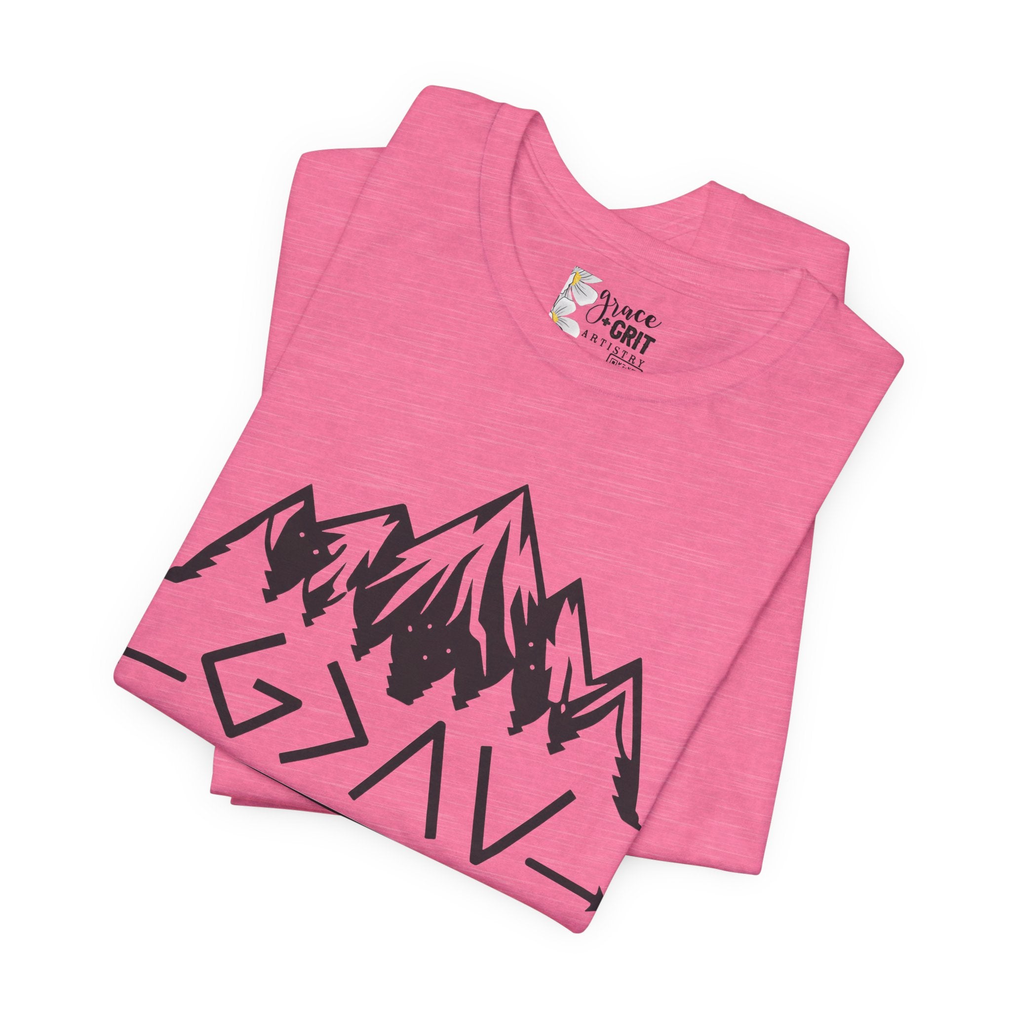 Mountain Camp Tee – Geometric Adventure Graphic T-Shirt