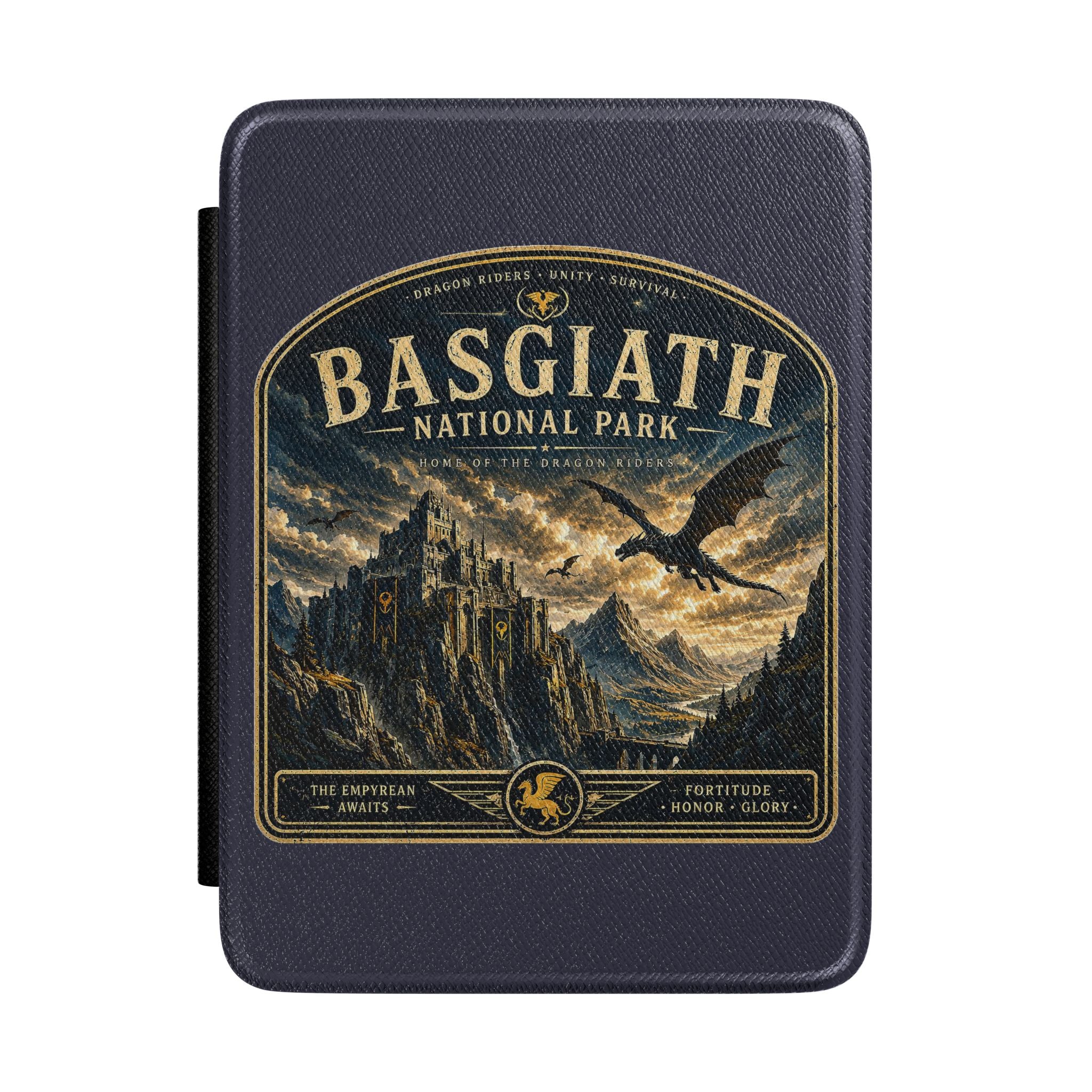 Basgiath National Park Kindle Case — Vintage Mountain & Eagle eReader Cover