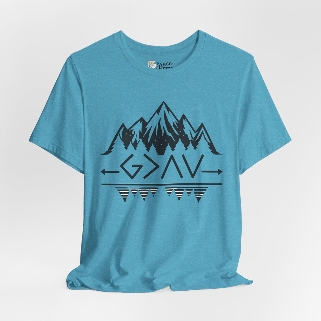 Mountain Camp Tee – Geometric Adventure Graphic T-Shirt