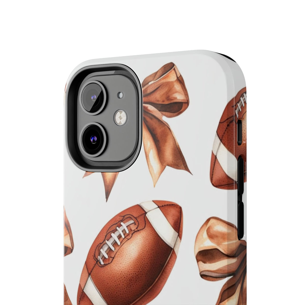 Tough Phone Case – Football & Bow Pattern