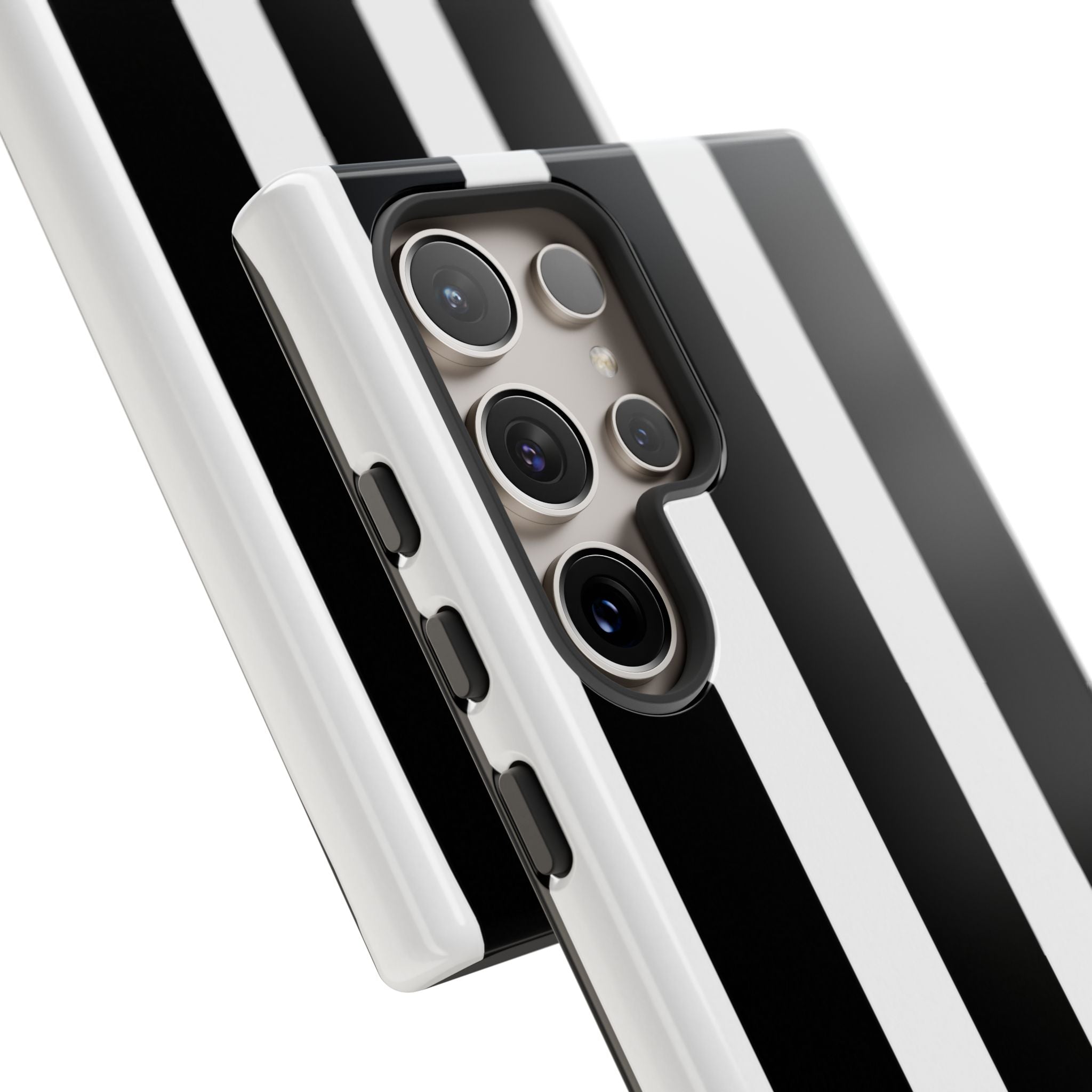 Black & White Vertical Stripe Phone Case — Tough Protective iPhone Cover