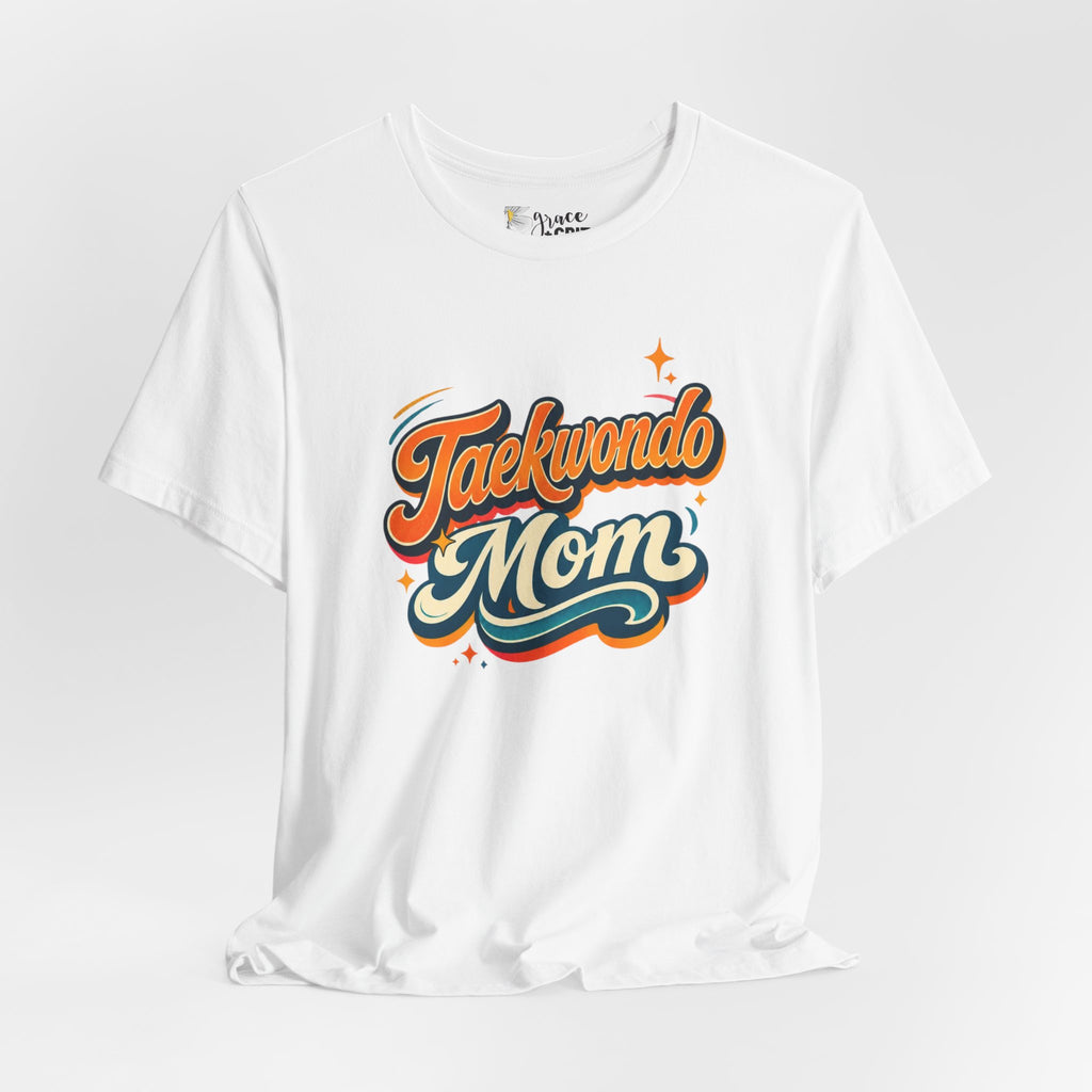 Taekwondo Mom T-Shirt | Retro Script Martial Arts Mom Tee