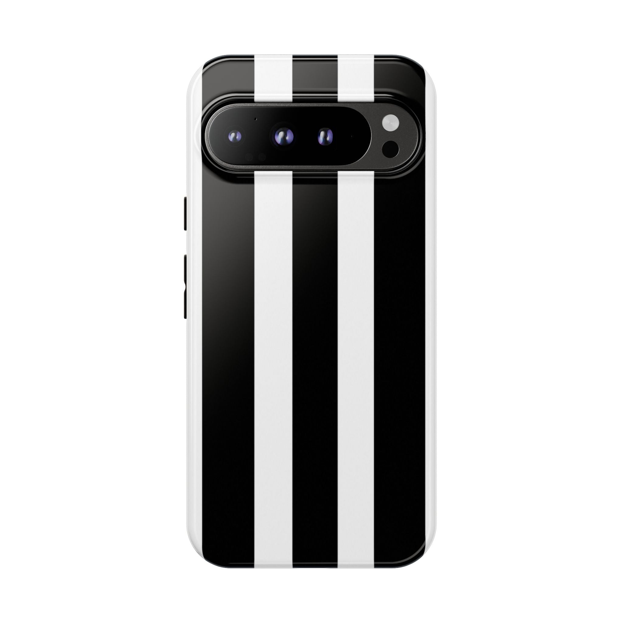 Black & White Vertical Stripe Phone Case — Tough Protective iPhone Cover