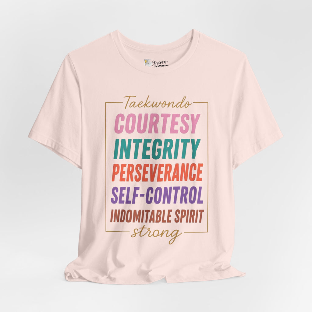 Taekwondo Values COURTESY INTEGRITY PERSEVERANCE tee | Martial Arts Principles T-Shirt