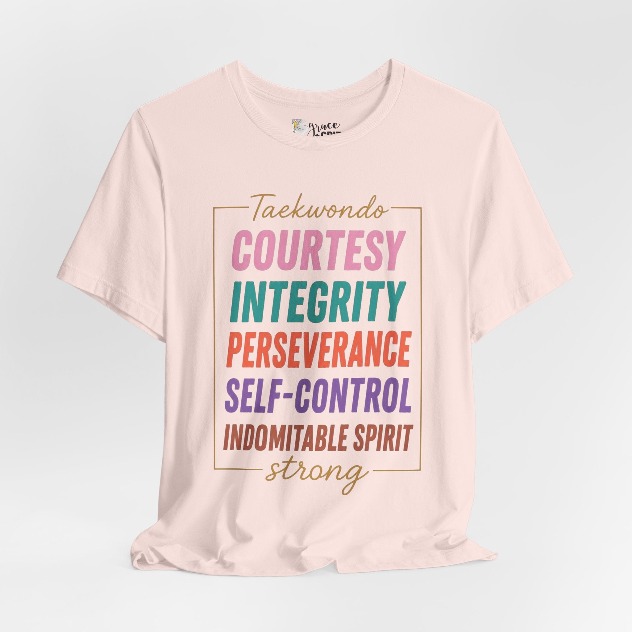 Taekwondo Values COURTESY INTEGRITY PERSEVERANCE tee | Martial Arts Principles T-Shirt