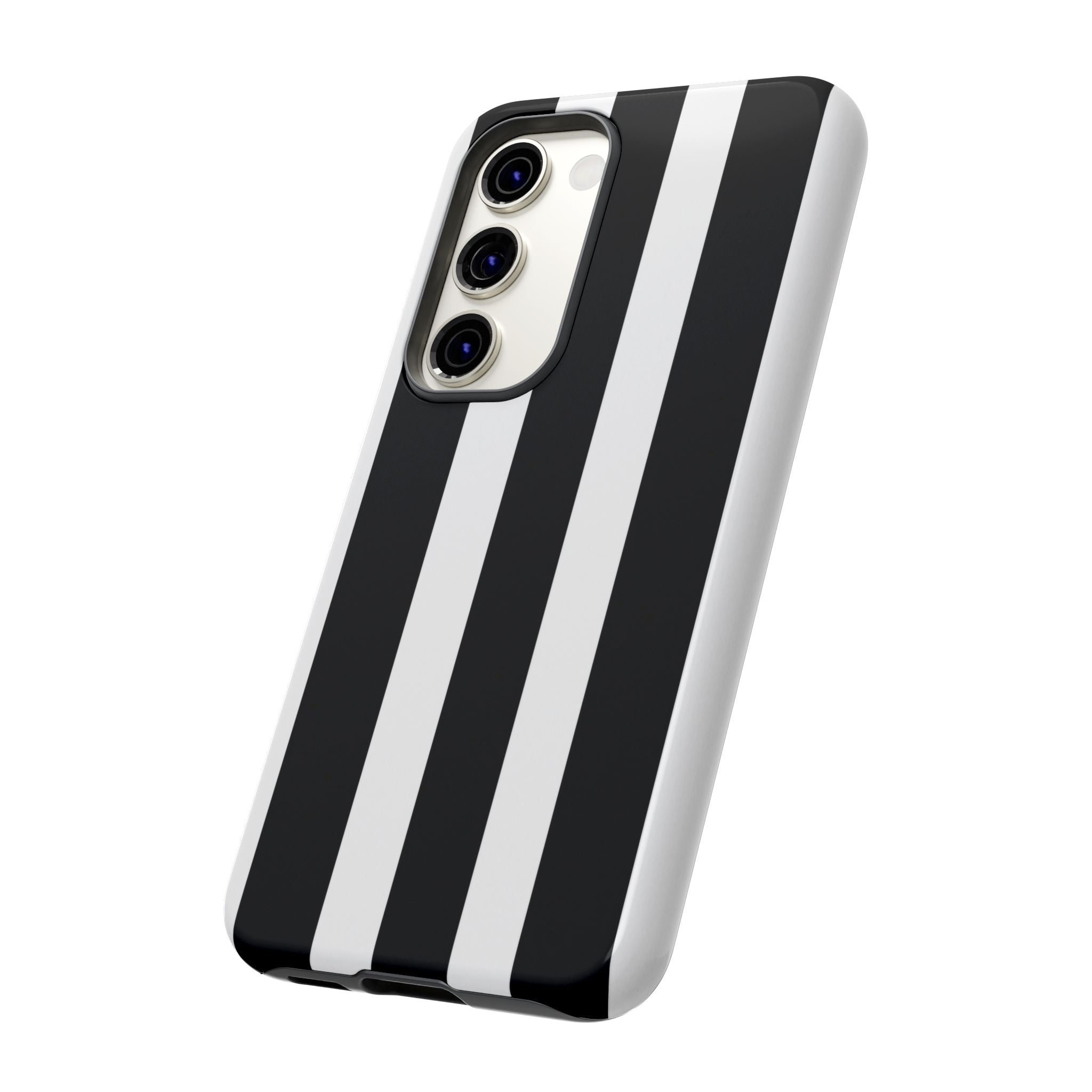 Black & White Vertical Stripe Phone Case — Tough Protective iPhone Cover