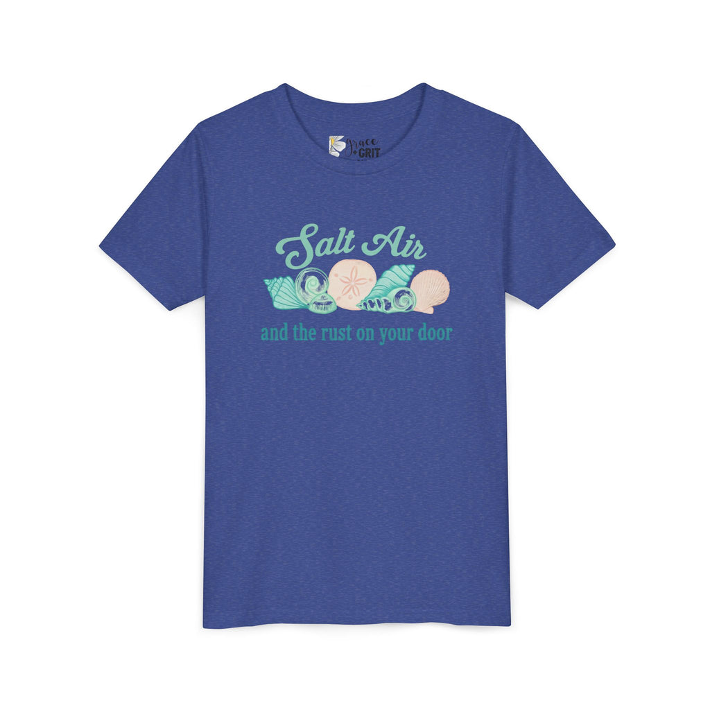Salt Air seashells and the rust on your door Youth Tee | beach coastal design
