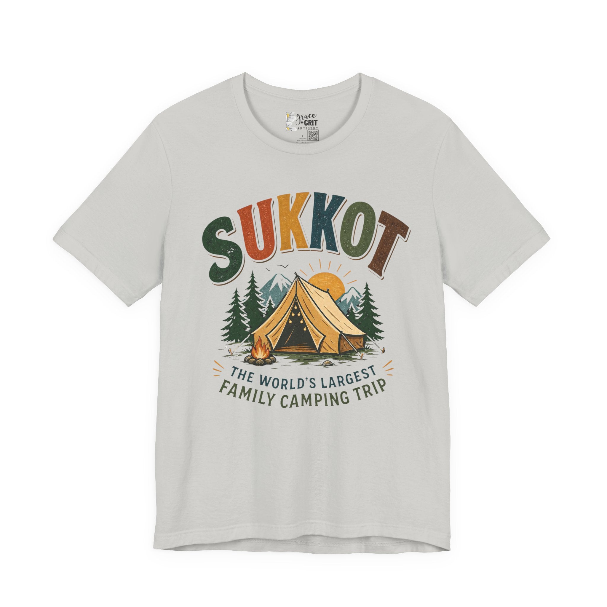 Sukkot Camping T-Shirt — "Sukkot: The World's Largest Family Camping Trip"
