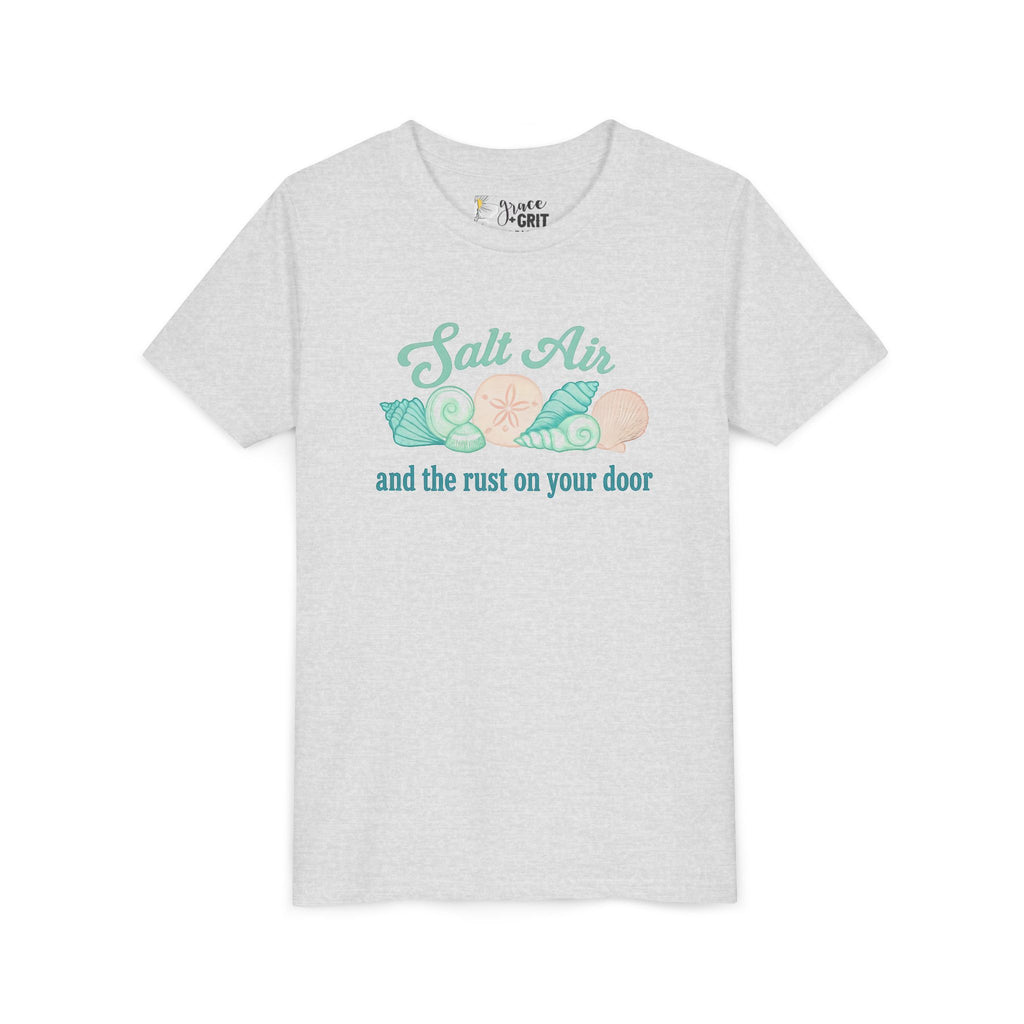 Salt Air seashells and the rust on your door Youth Tee | beach coastal design