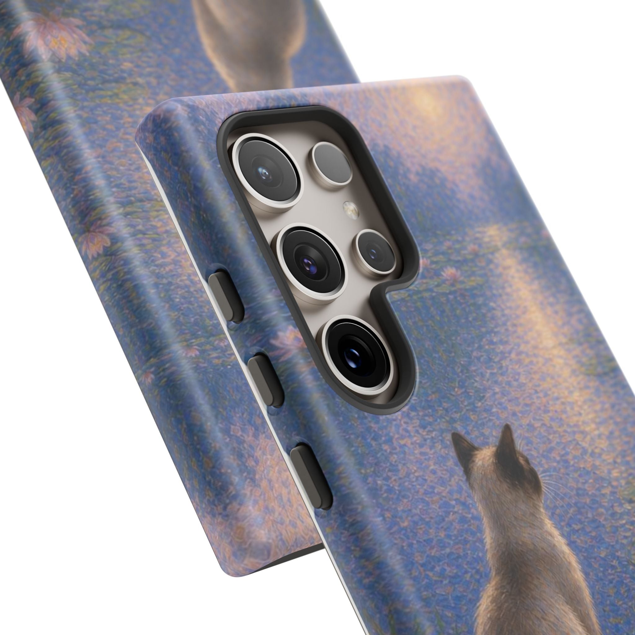 Cat Moonlight Phone Case — Serene Siamese by Lily Pond