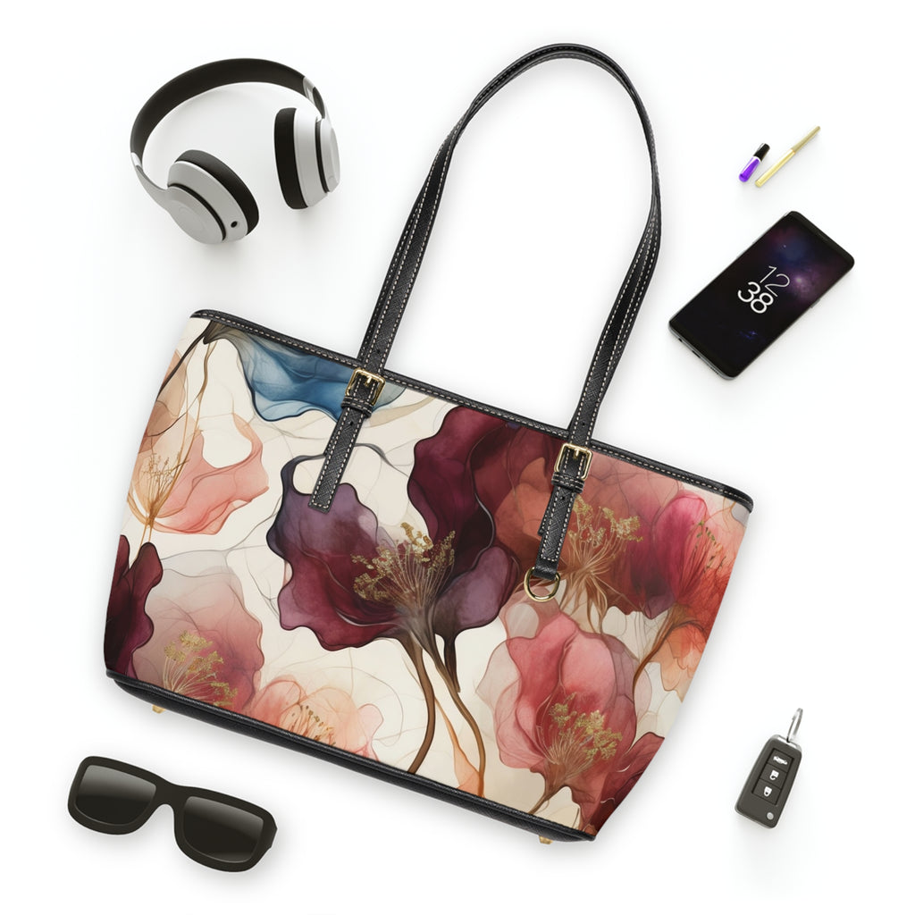 Floral PU Leather Shoulder Bag