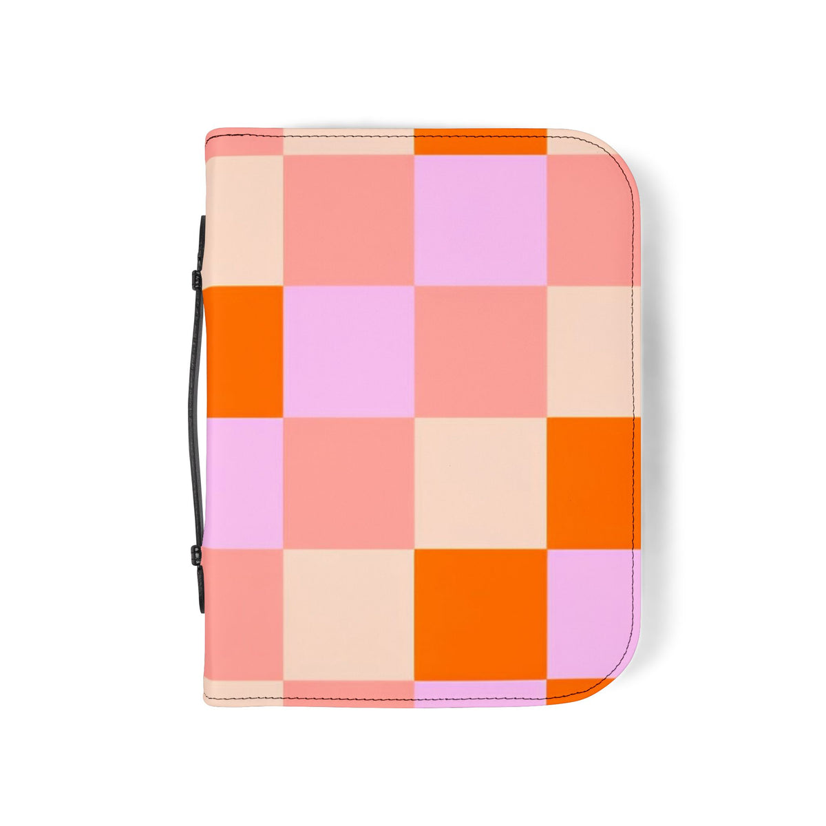 Pastel Checkerboard Bible Cover – Colorful Christian Scripture Case