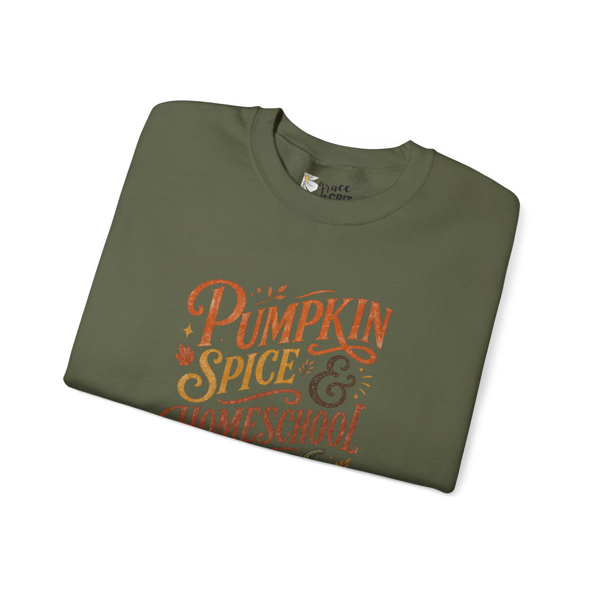 Pumpkin Spice Homeschool Life Sweatshirt – Fall Cozy Crewneck for Homeschool Moms & Teachers