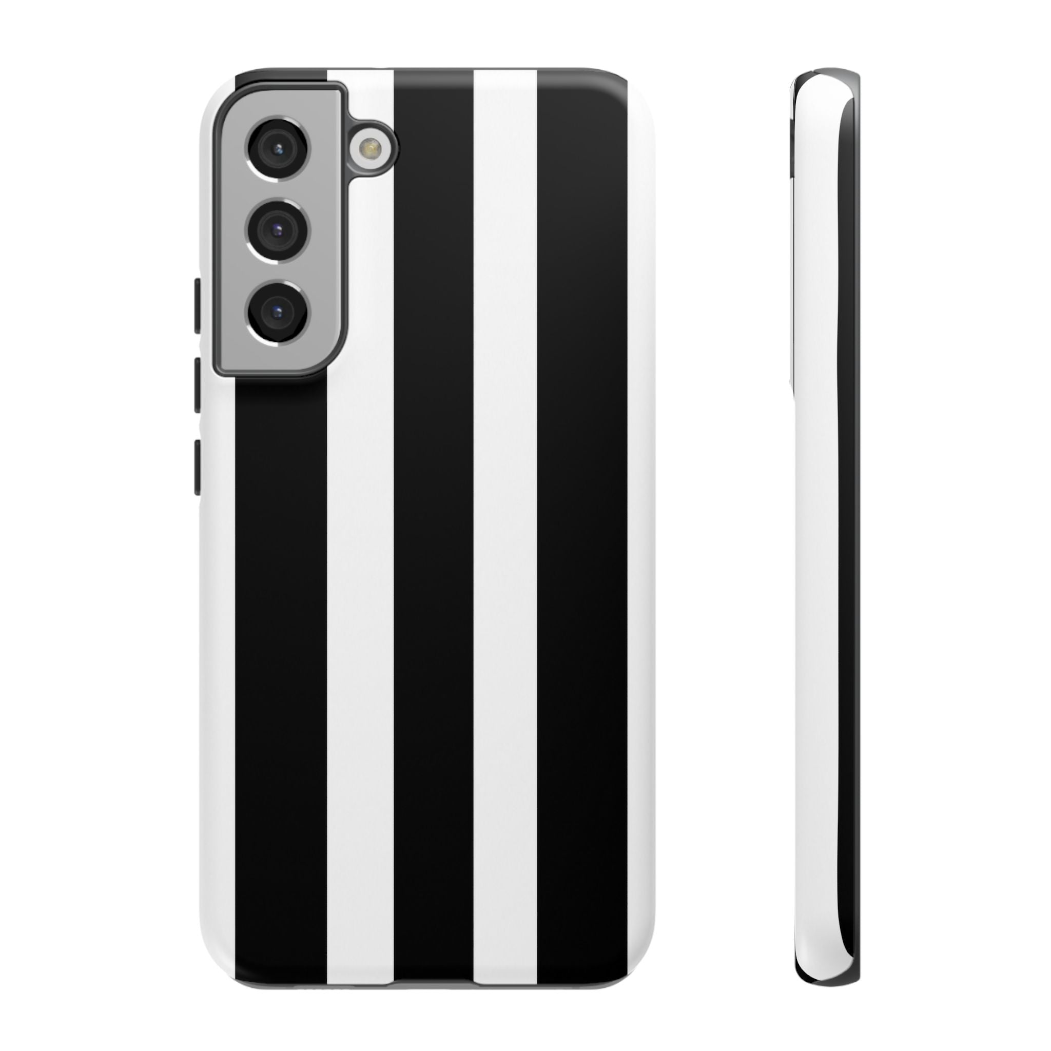 Black & White Vertical Stripe Phone Case — Tough Protective iPhone Cover