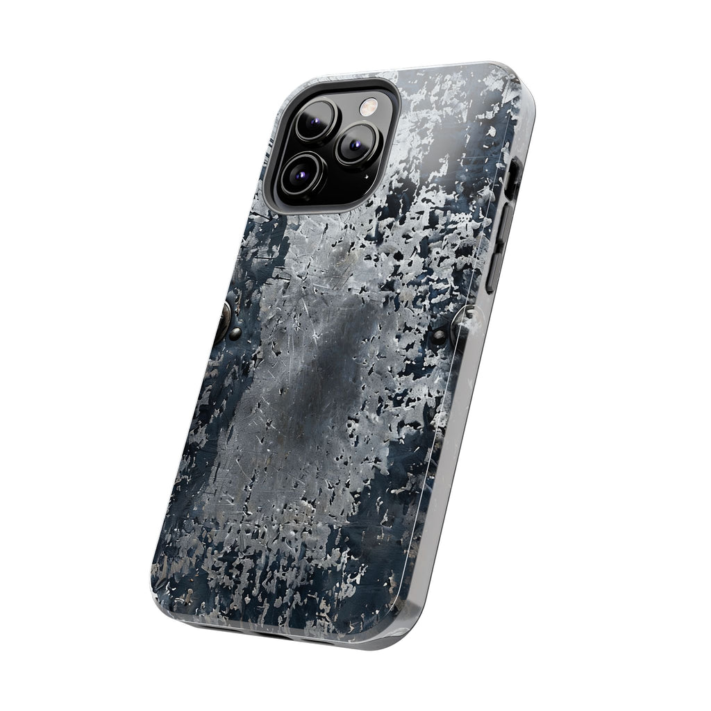 Rugged Distressed Metal Phone Case — Industrial Grunge iPhone Cover
