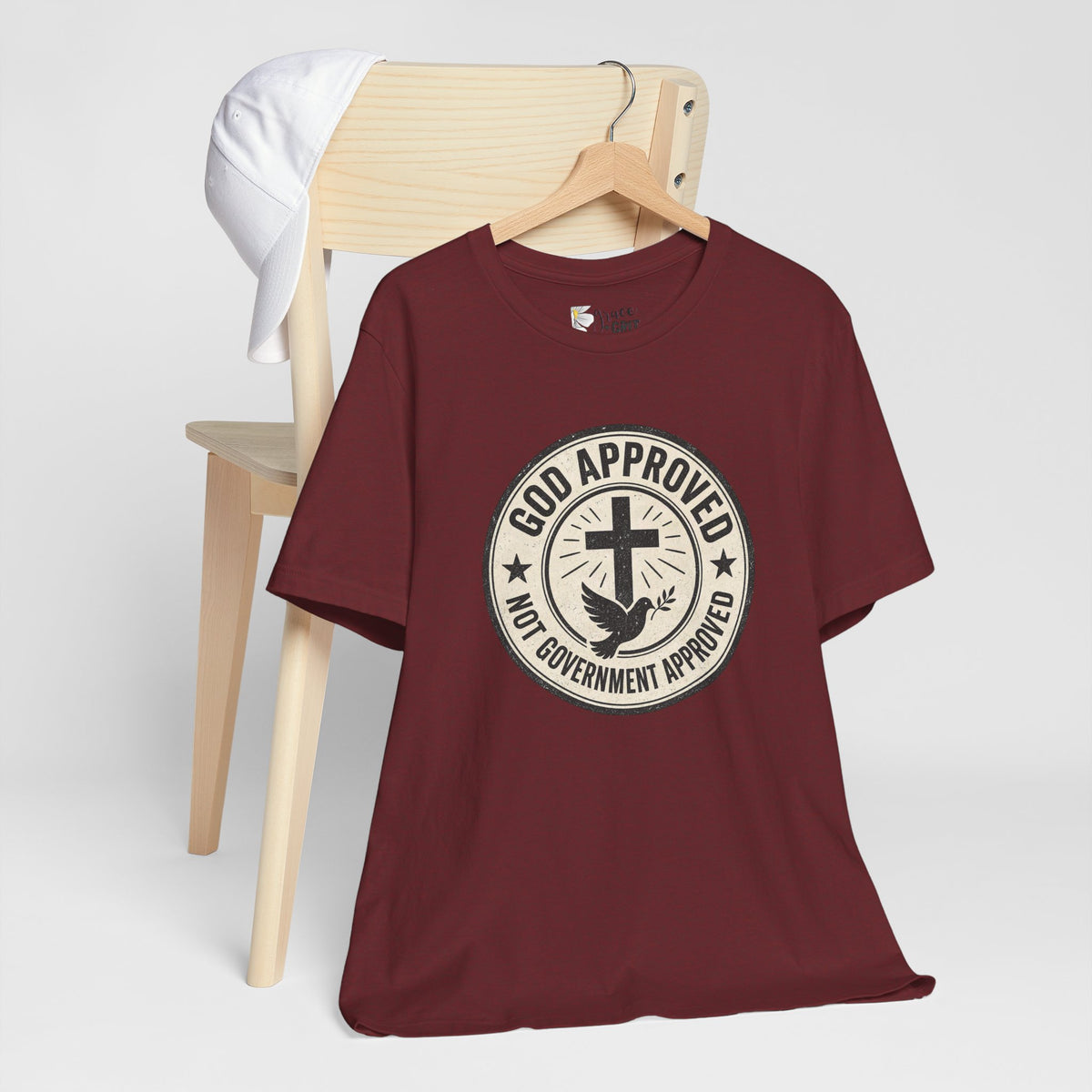 God Approved T‑Shirt – “God Approved Not Government Approved” Faith Graphic Tee