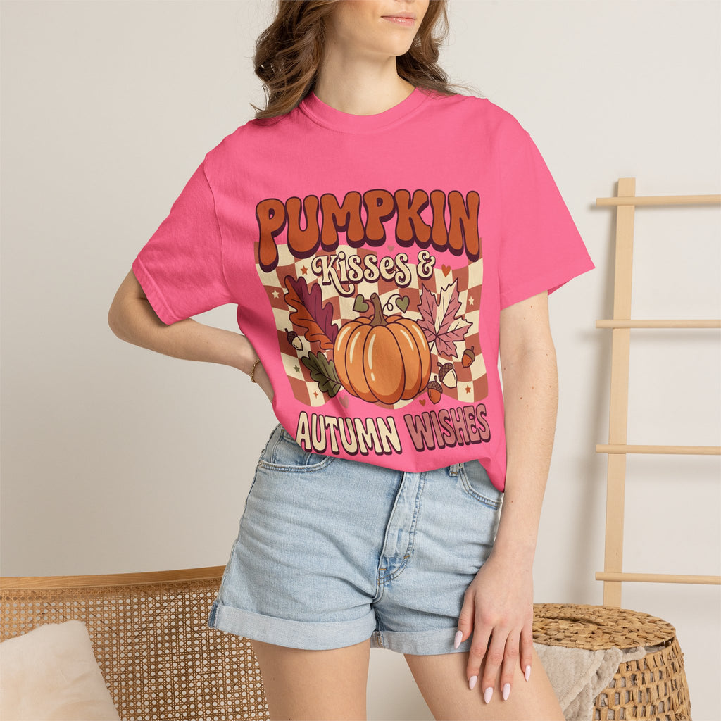 Pumpkin Kisses & Autumn Wishes Fall T-Shirt