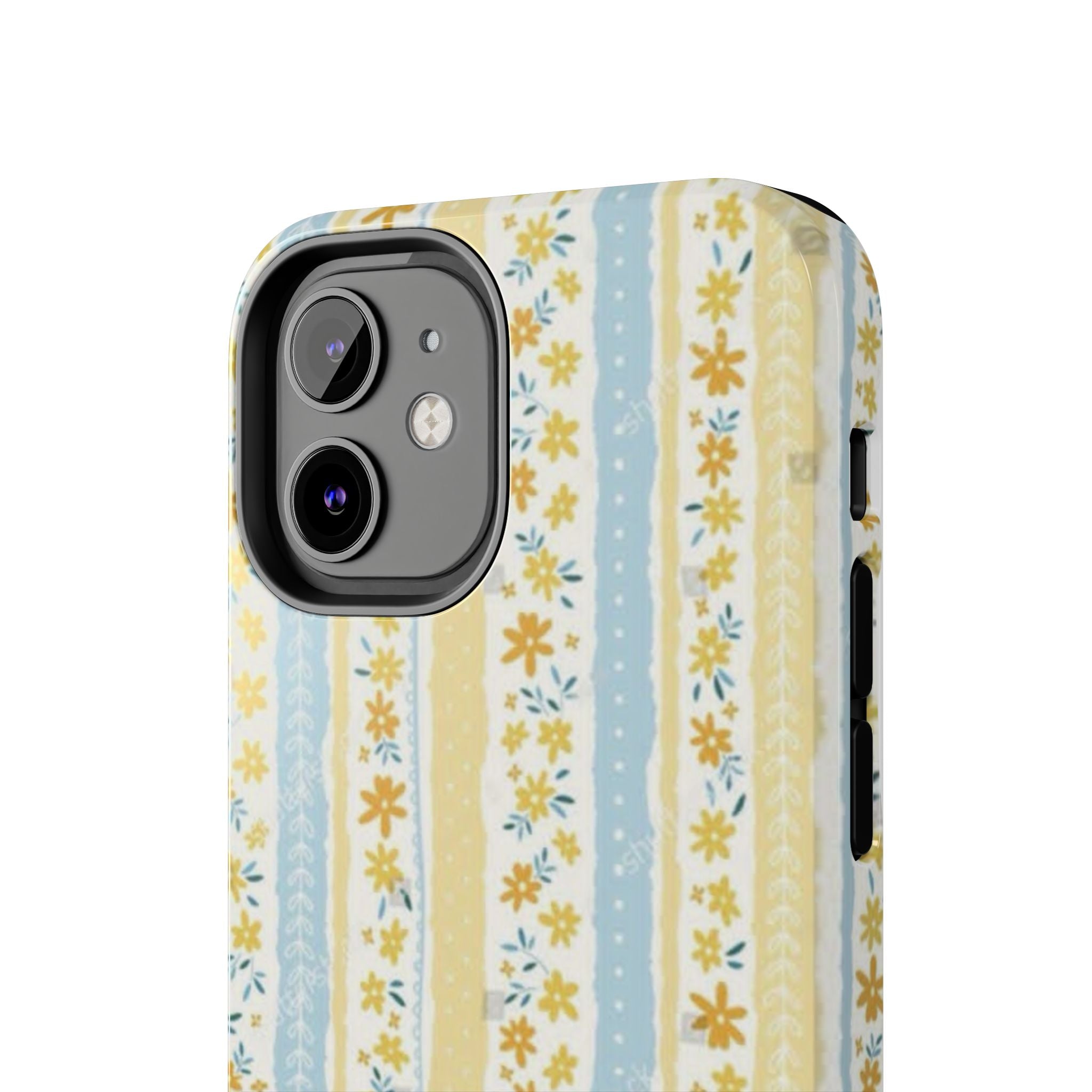 Cowboy Goose Tough Phone Case — Cute Farm Animal iPhone Case with Floral Stripes