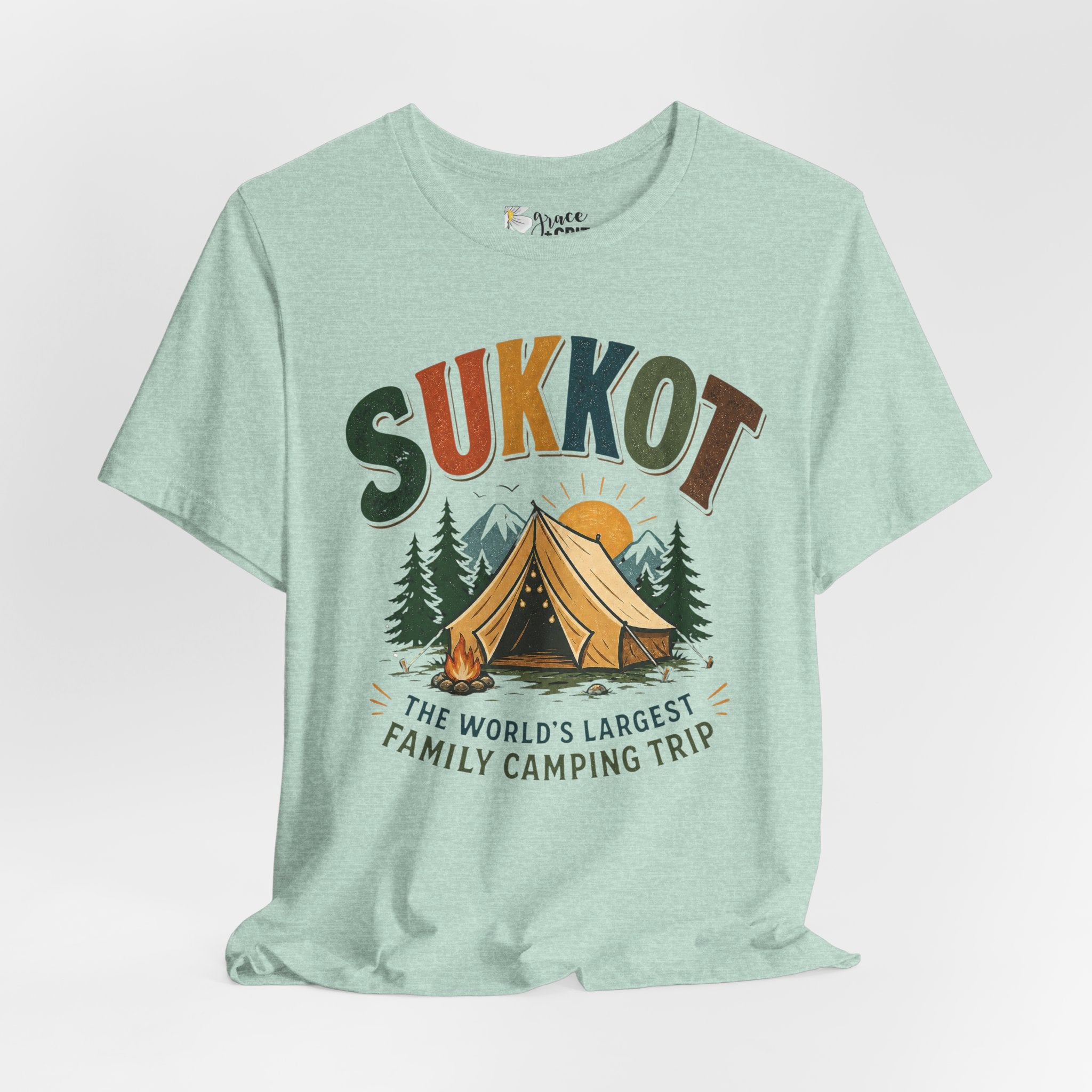 Sukkot Camping T-Shirt — "Sukkot: The World's Largest Family Camping Trip"