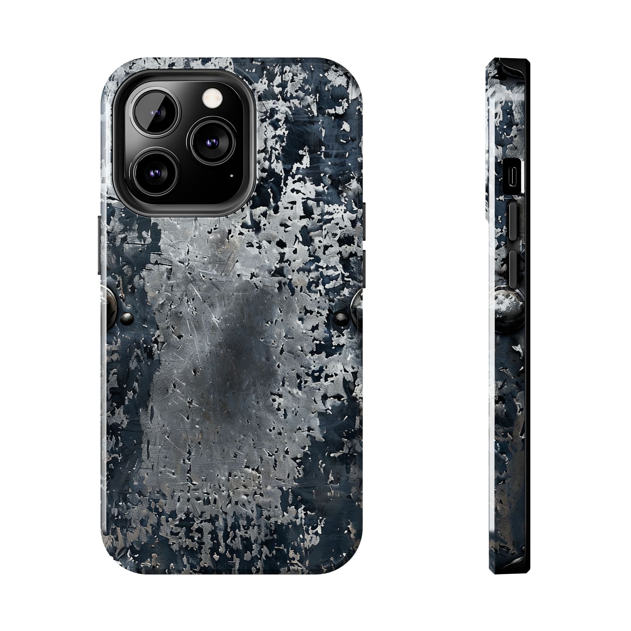 Rugged Distressed Metal Phone Case — Industrial Grunge iPhone Cover